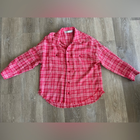 Like New Zara Plaid Jacket - Picture 1 of 2
